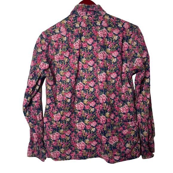 Engineered Garments Rose Blue Floral Flannel Button-down Shirt sz S - Picture 3 of 7